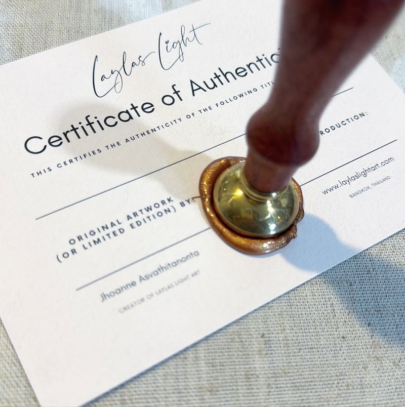 Ask for Certificates of Authenticity