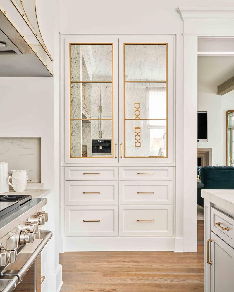 Incorporate Mirrors Into Cabinets