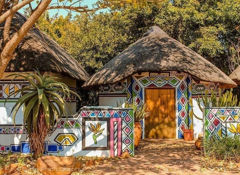 Circular Ndebele Huts of South Africa