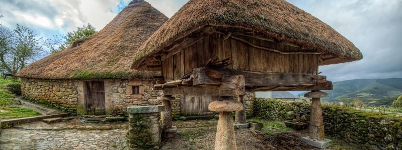 Thatched Pallozas of Galicia, Spain
