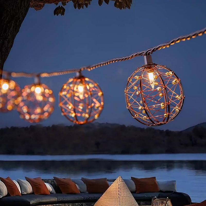 Woven Lanterns and String Lights