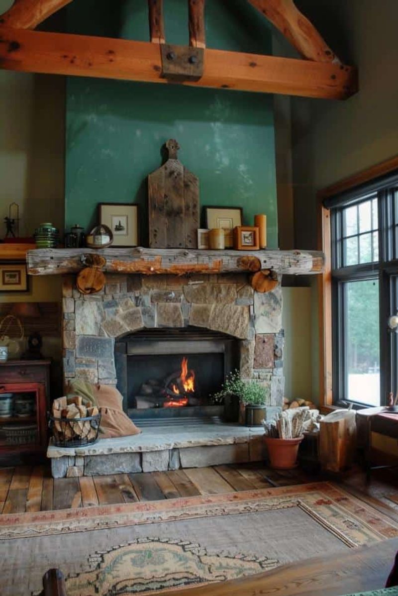 Rustic Fireplace Mantels