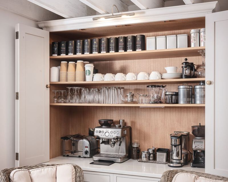 Under-Cabinet Coffee Nook