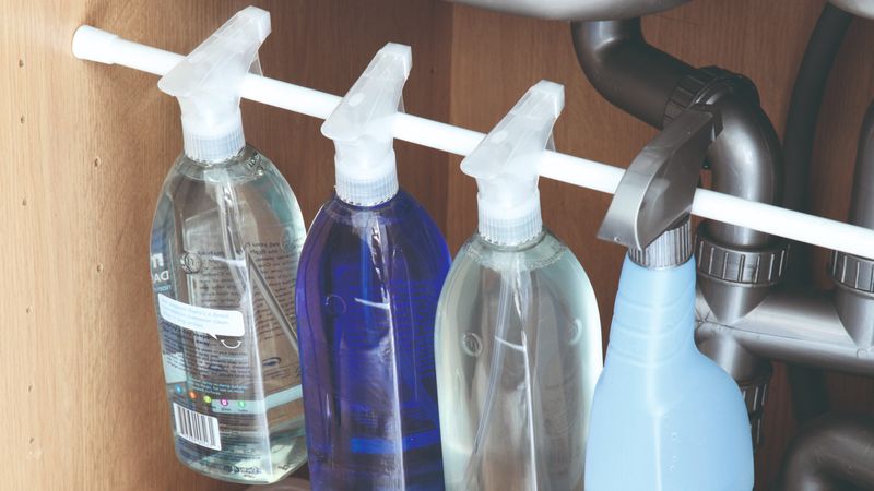 Tension Rods for Spray Bottles