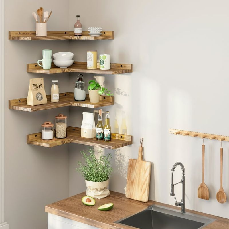 Floating Corner Shelves