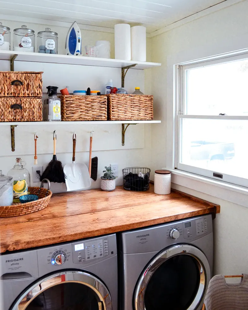 Floating Shelves Above Appliances