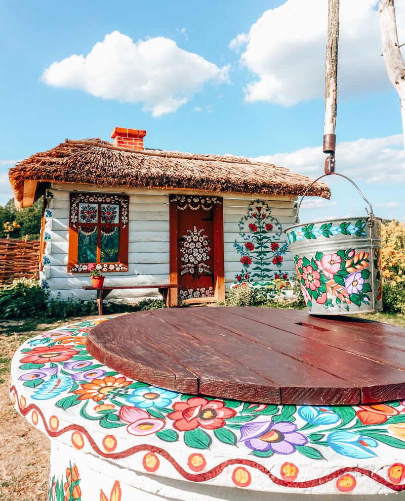 Painted stove‑house in Zalipie, Poland