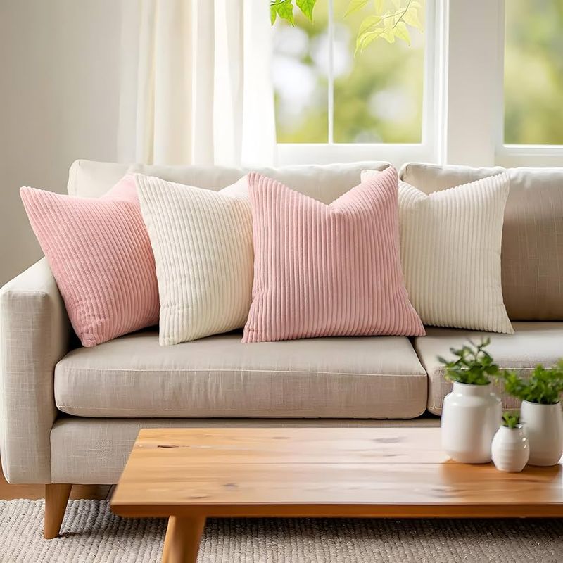 Swap out throw pillow covers