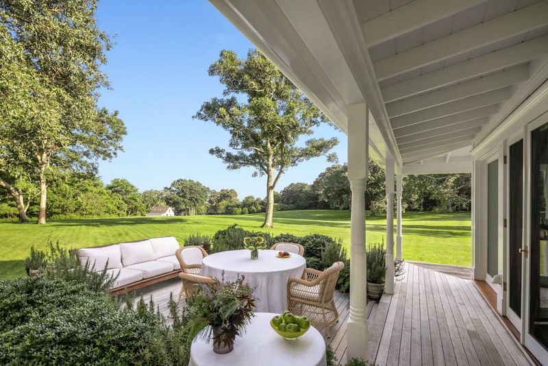 Wraparound Porch with Rocking Chairs