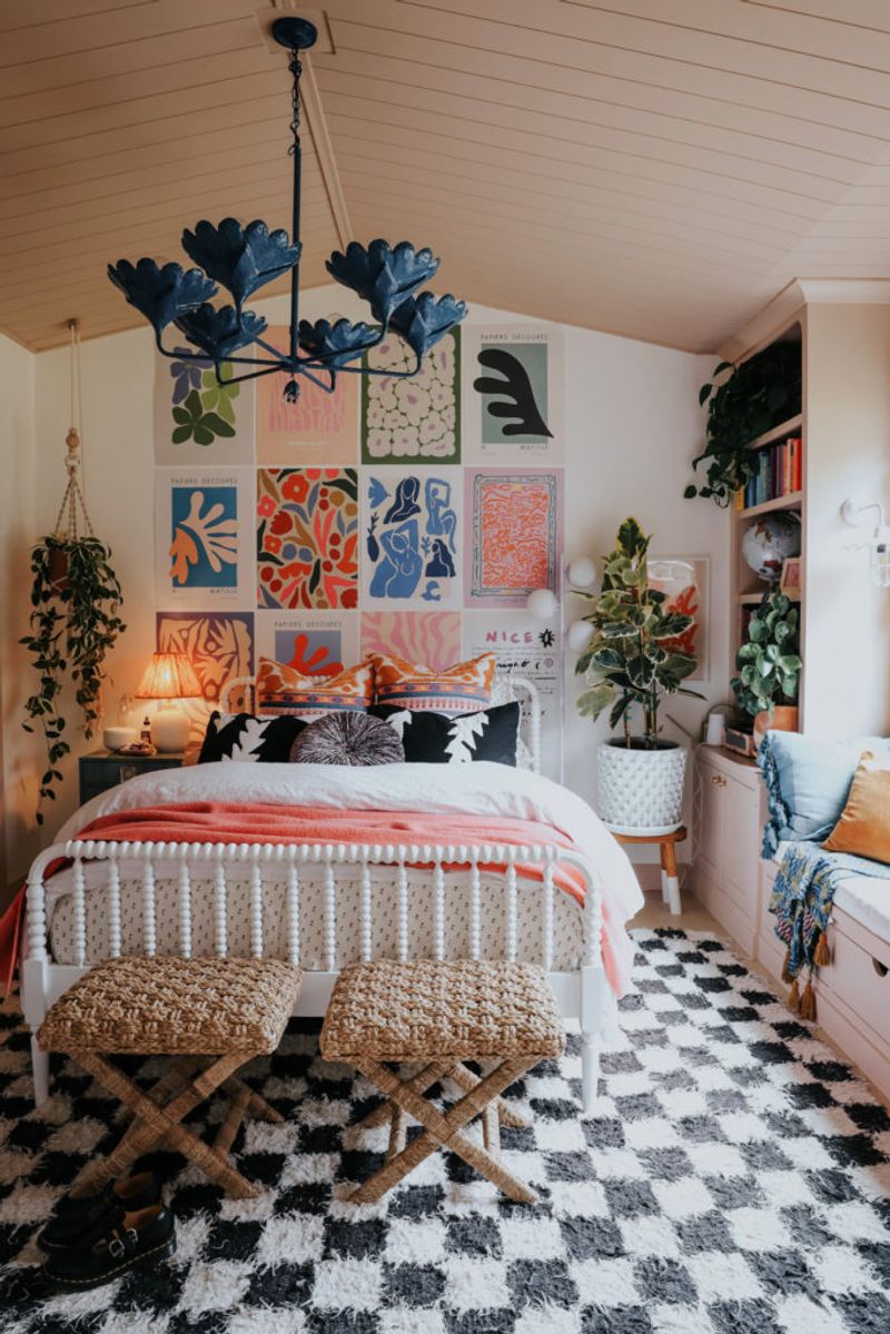 Gallery Wall of Fun Art and Photos