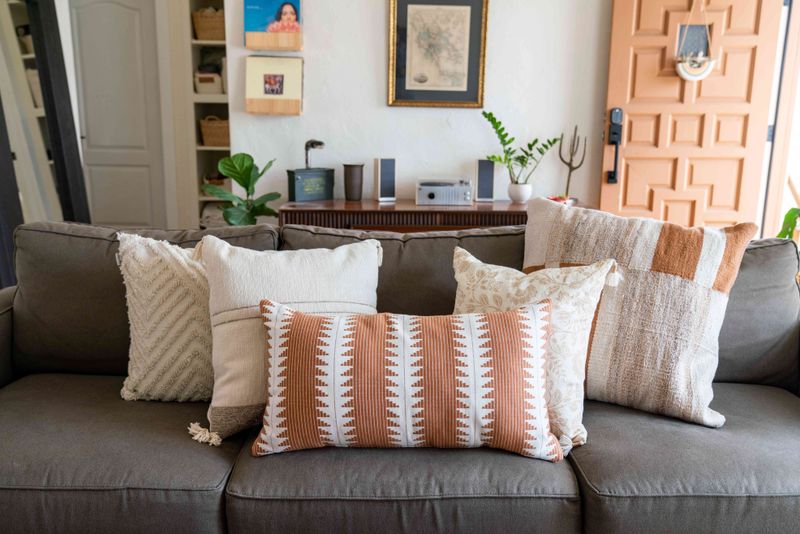 Excess throw pillows
