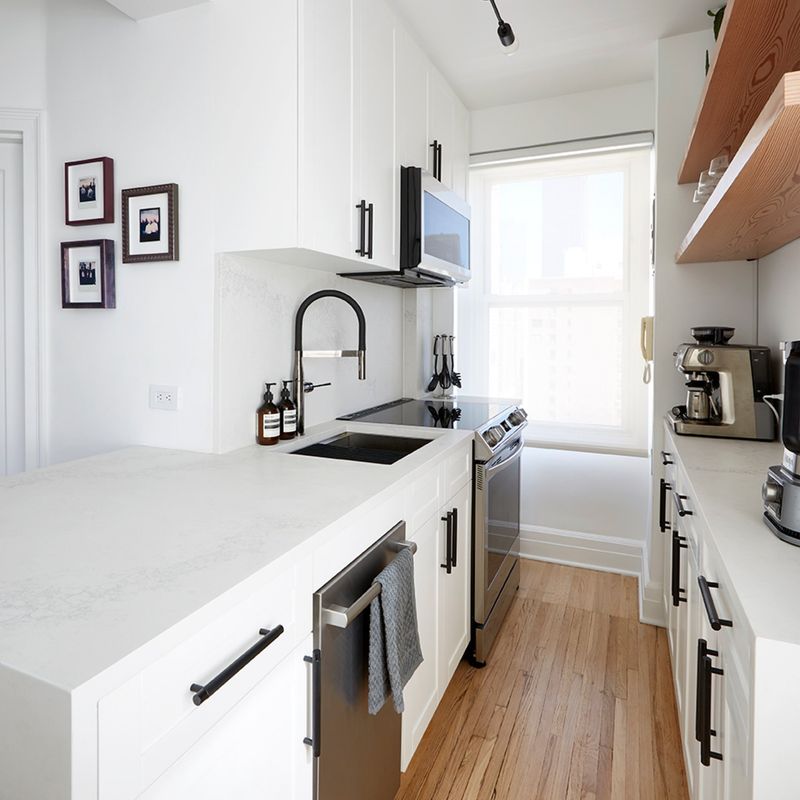 Downsizing kitchens for visual space