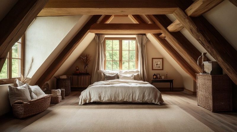 Attic Conversion with Exposed Beams