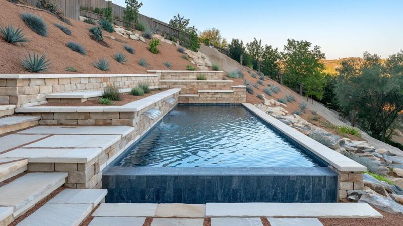 Split-Level Deck and Pool Combination