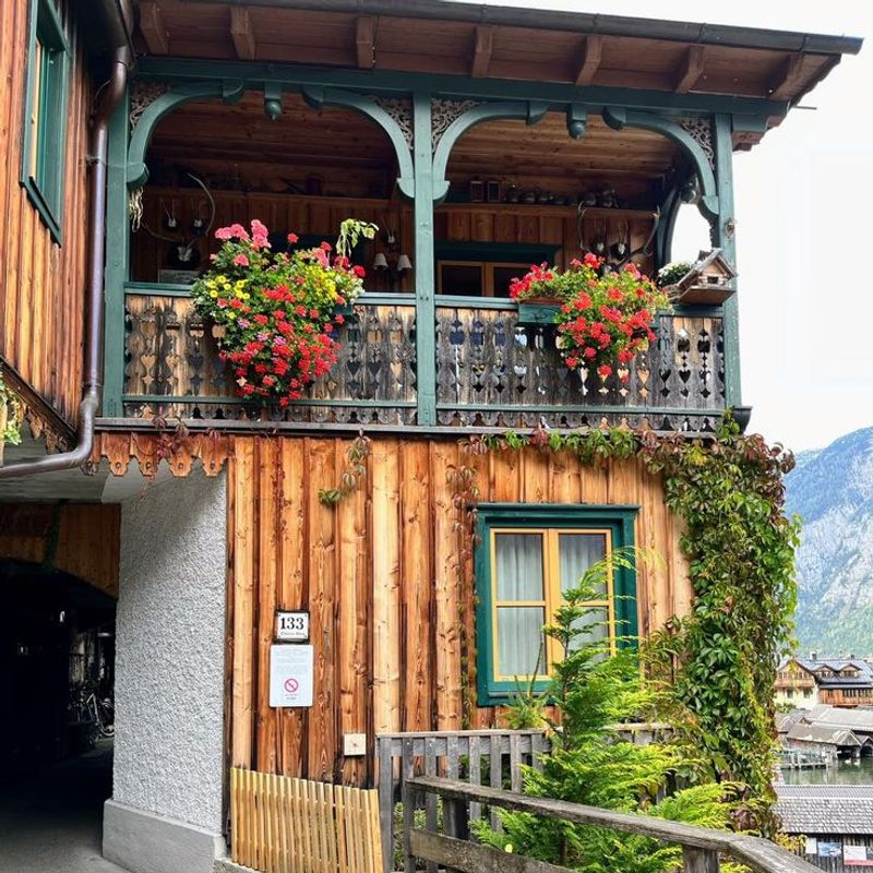 Timbered chalet in Hallstatt, Austria