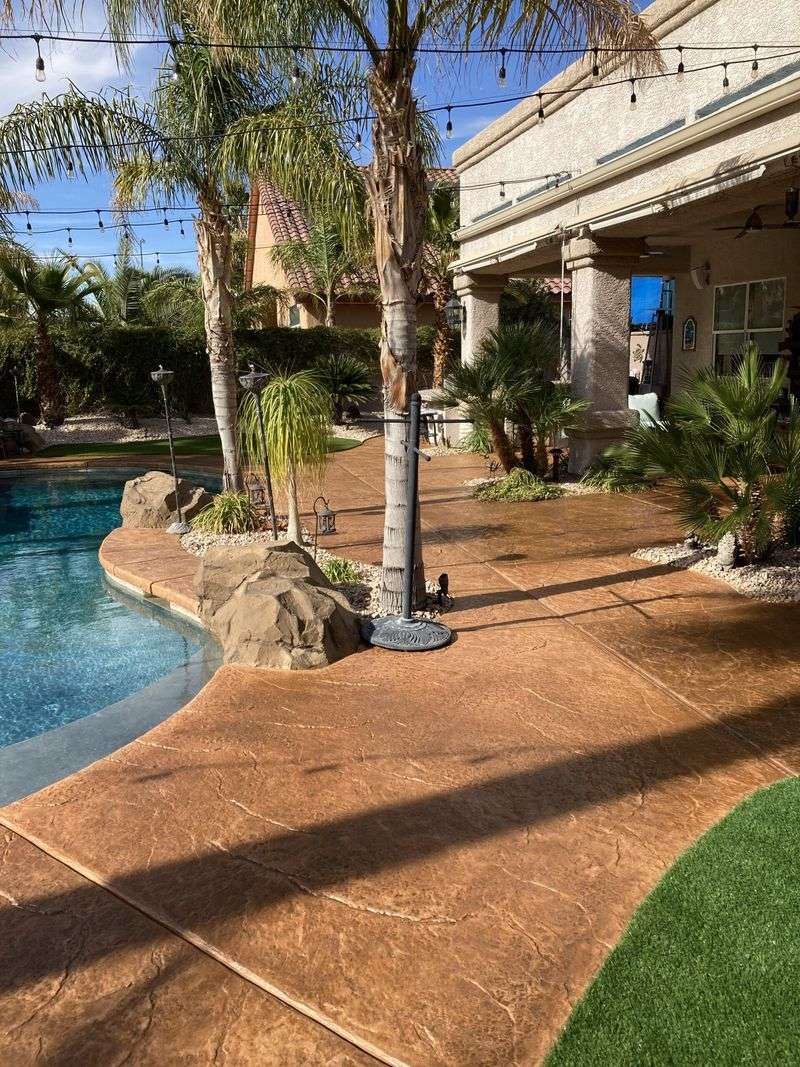 Concrete Patio Pool Combo