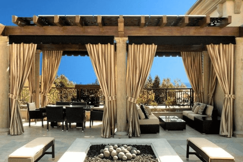 Unnecessary pergola drapes