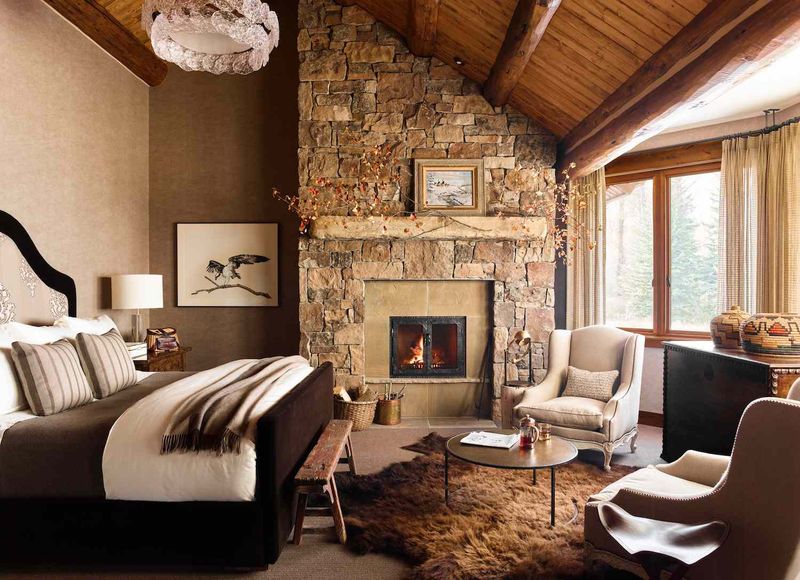 Fireplace-Centered Cozy Corner