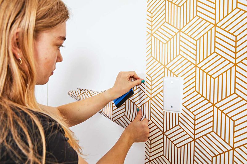 Use peel-and-stick wallpaper
