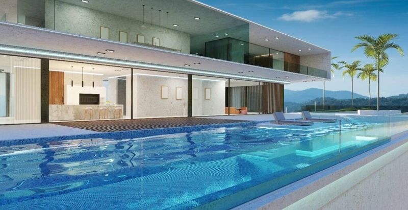 Contemporary Concrete and Glass Pool