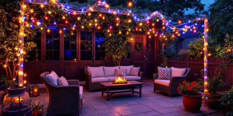String lights without weatherproofing