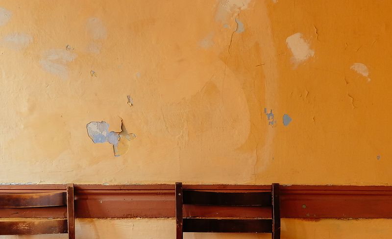 Peeling or outdated paint