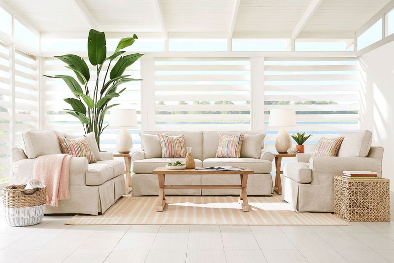 Incorporate natural linens and cotton fabrics