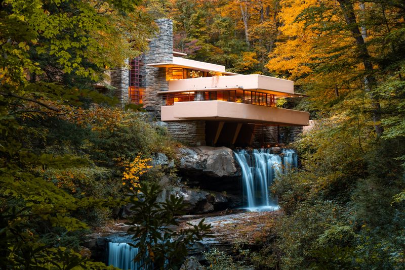 Fallingwater House In Pennsylvania, USA (1935)