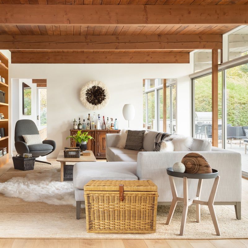 Use woven baskets for storage