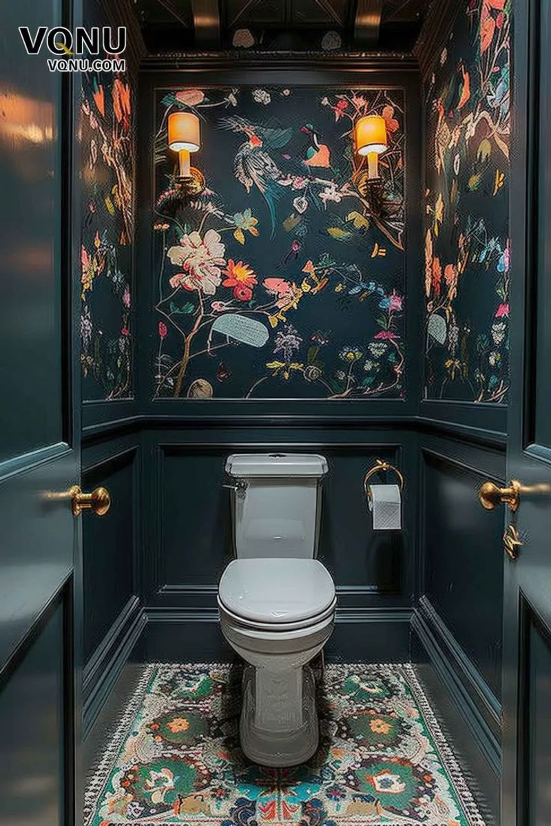 Opting for Wallpaper in a Small Powder Room