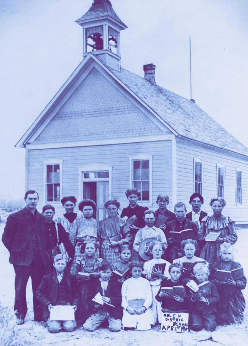 First Snowfall On A Frontier Schoolhouse