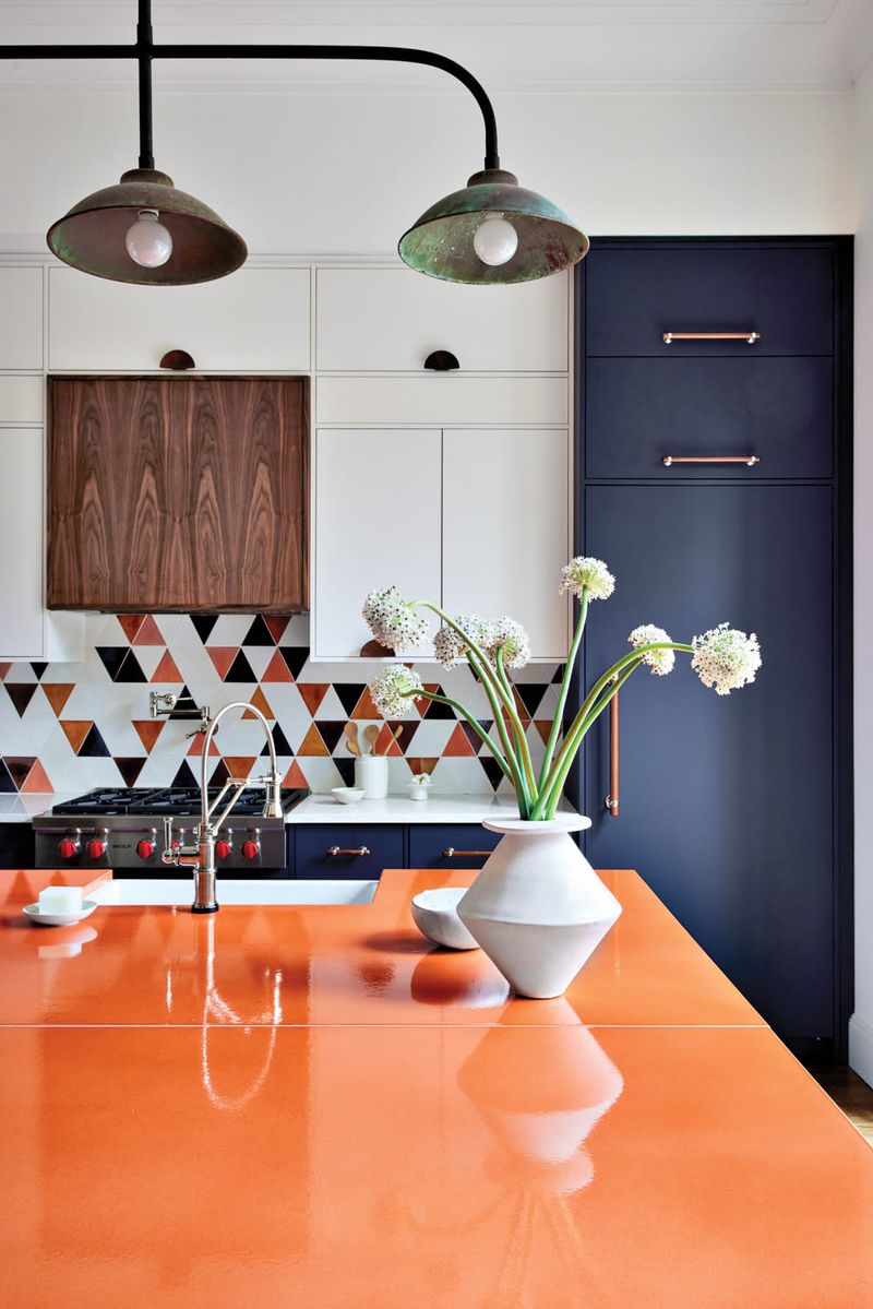 Tiled Backsplashes with Bold Patterns