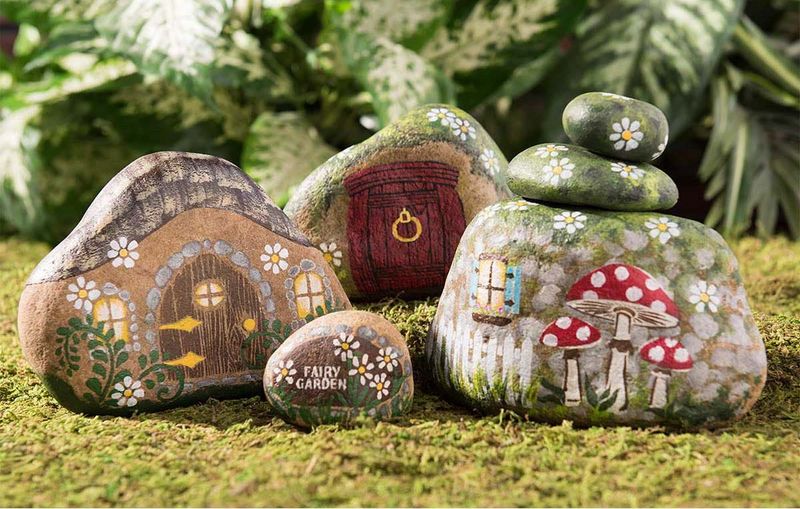 Painted Rocks with Hidden Messages