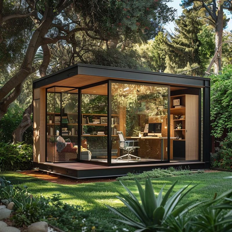 Modern Home Office Among the Trees