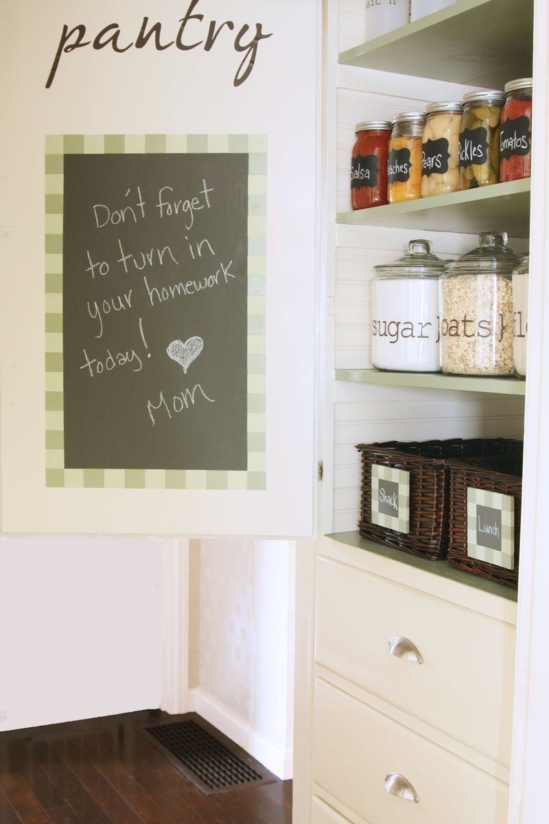 Chalkboard Pantry Cabinet Door