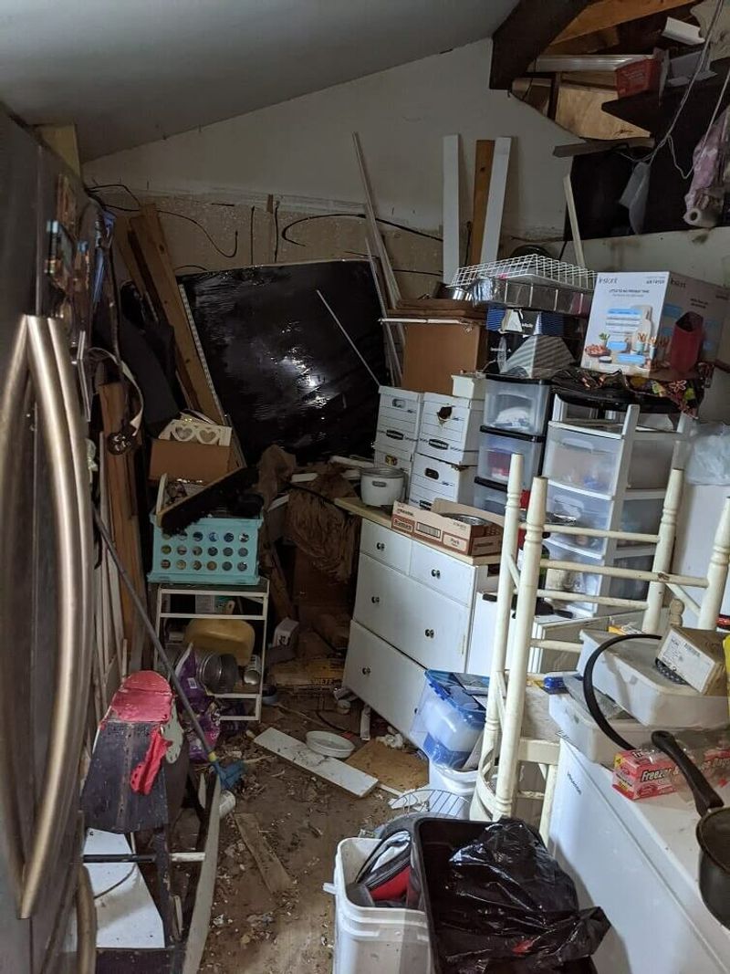 Cluttered or cramped spaces