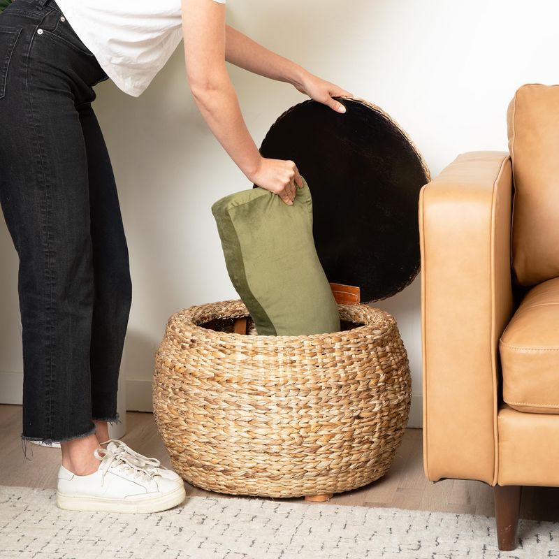 Wicker Storage Ottoman
