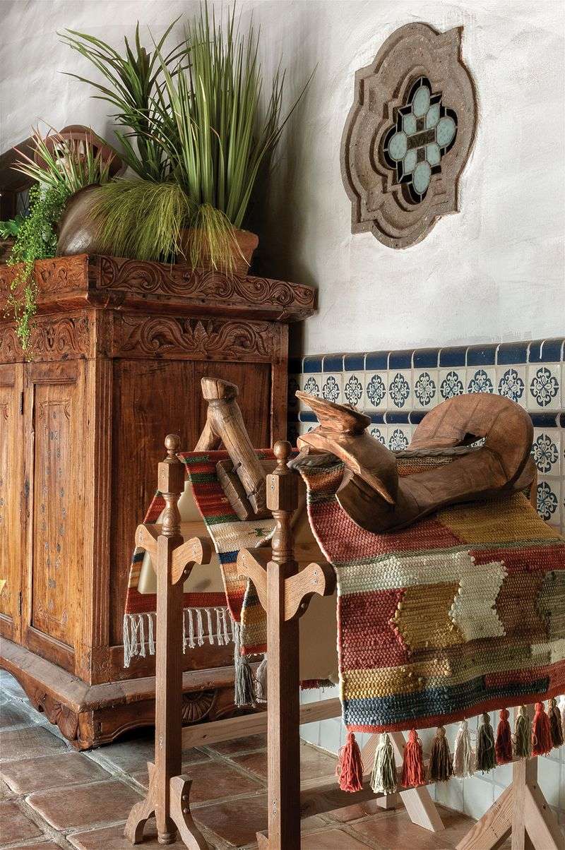 Mix of Antique and Contemporary Furnishings