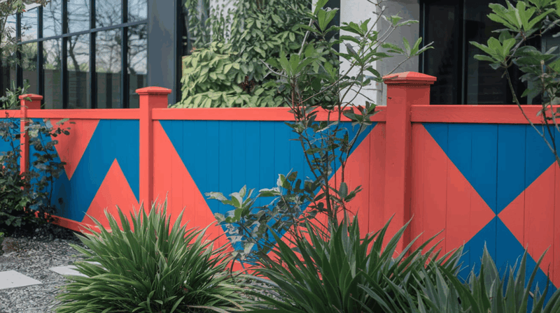 Color-Blocked Fence Panels