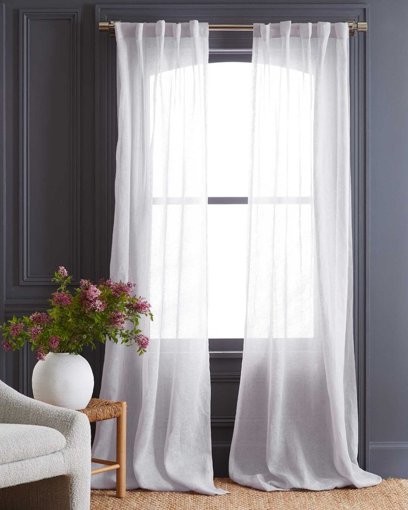 Hang soft, sheer curtains