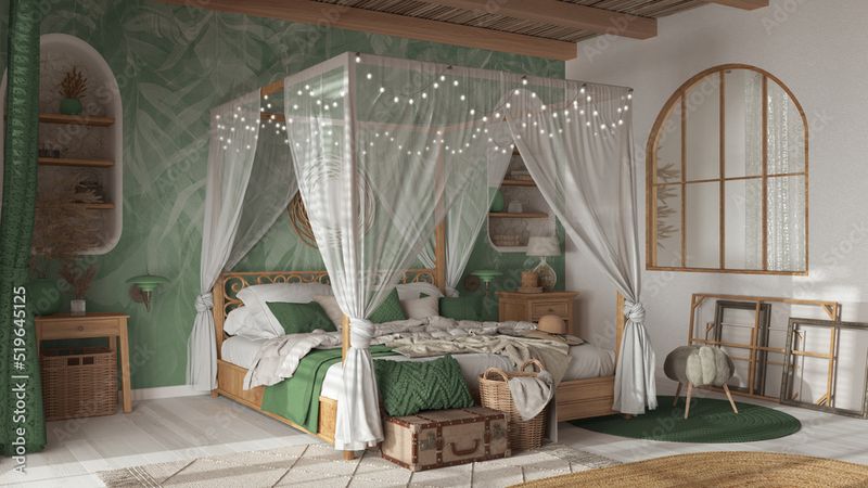 Rattan Bed Canopy