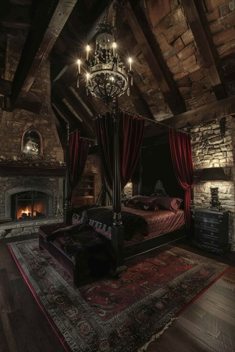 Dark-Stained Hardwood Floors
