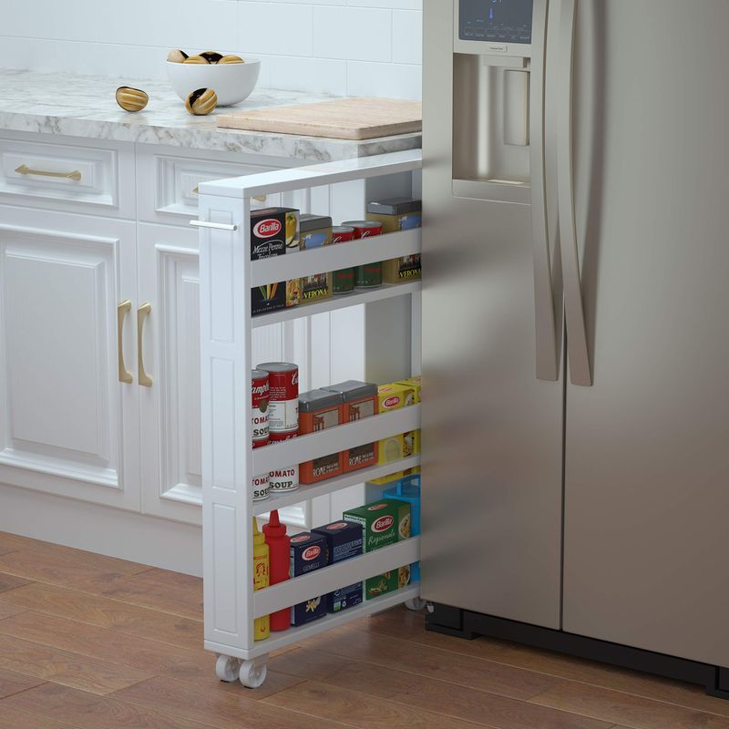 Narrow Rolling Pantries For Storage