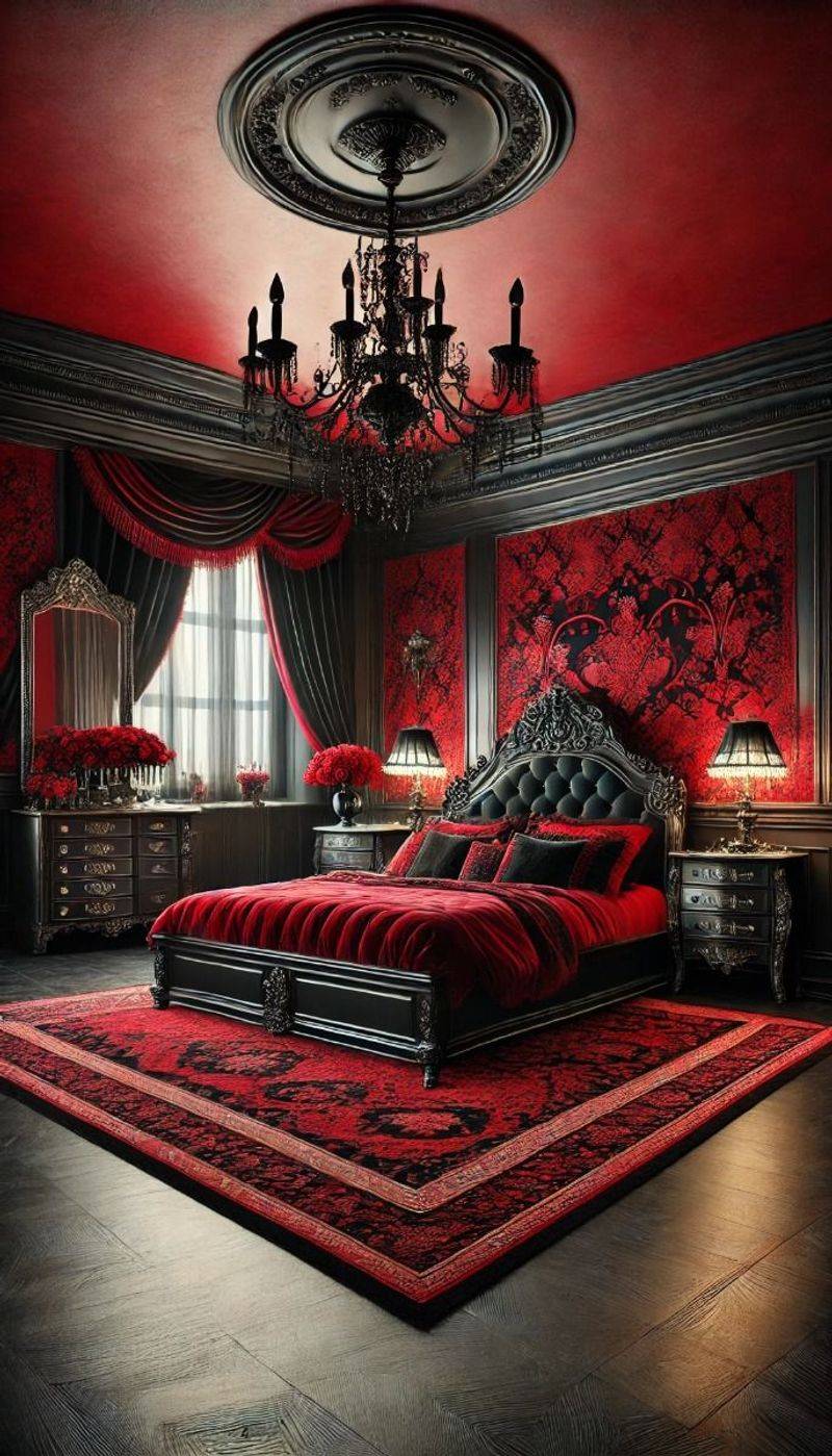 Deep Crimson Accent Walls