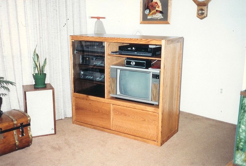 Oak entertainment centers