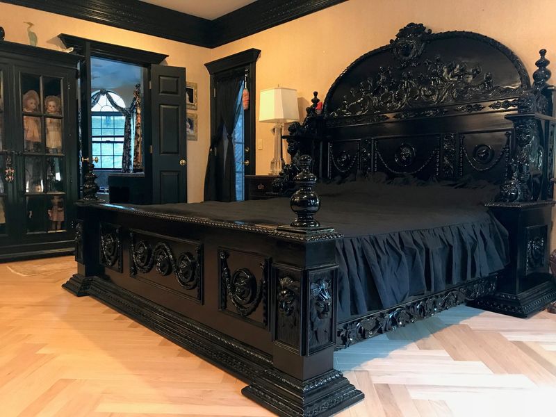 Ornate Carved Wood Headboard