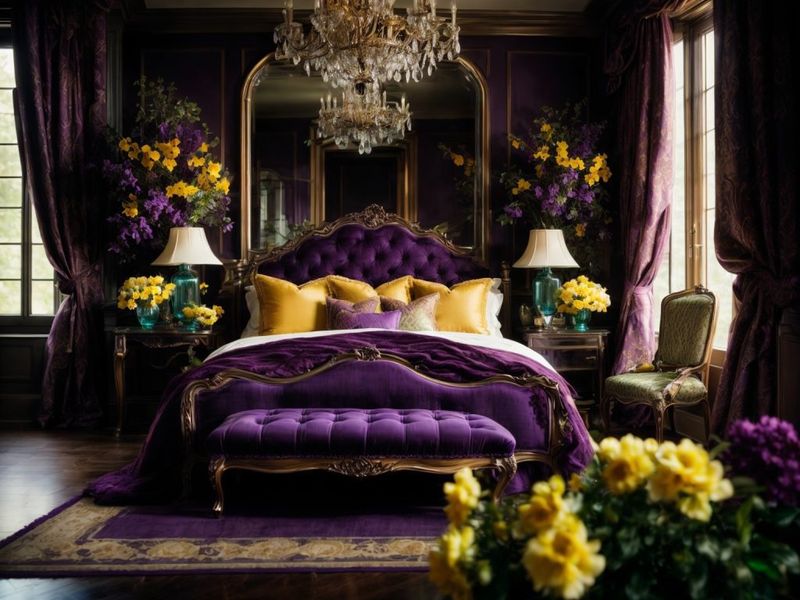 Rich Purple And Gold Accents